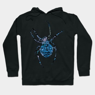 Blue Spider Fierce Orb-Weaver Hoodie